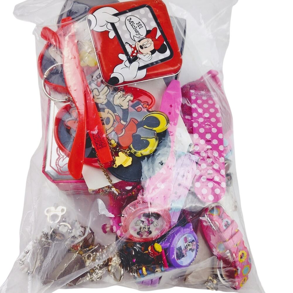 Disney Minnie Mouse Mystery Kids Jewelry Bundle – 1.4 Pounds AS-IS Lot A48